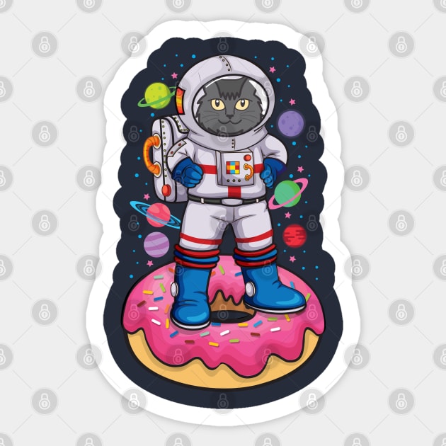 Space Cat Sticker by Plushism